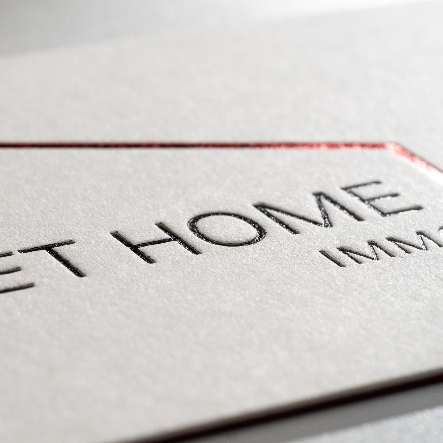 Zweifarbige Visitenkarte Beispiel Sweet Home