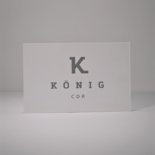 Gmund Cotton Visitenkarten mit Heißfolienprägung: Beispiel KÖNIG CDR - 2