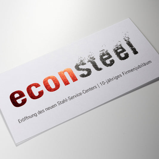 Einladungskarte zum Firmenjubiläum