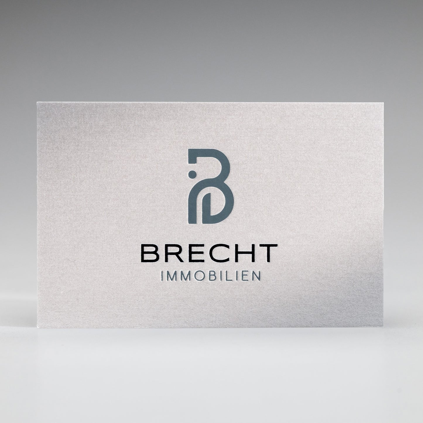 Gmund Upgrade mit Heißfolienprägung: Beispiel BRECHT IMMOBILIEN (A)