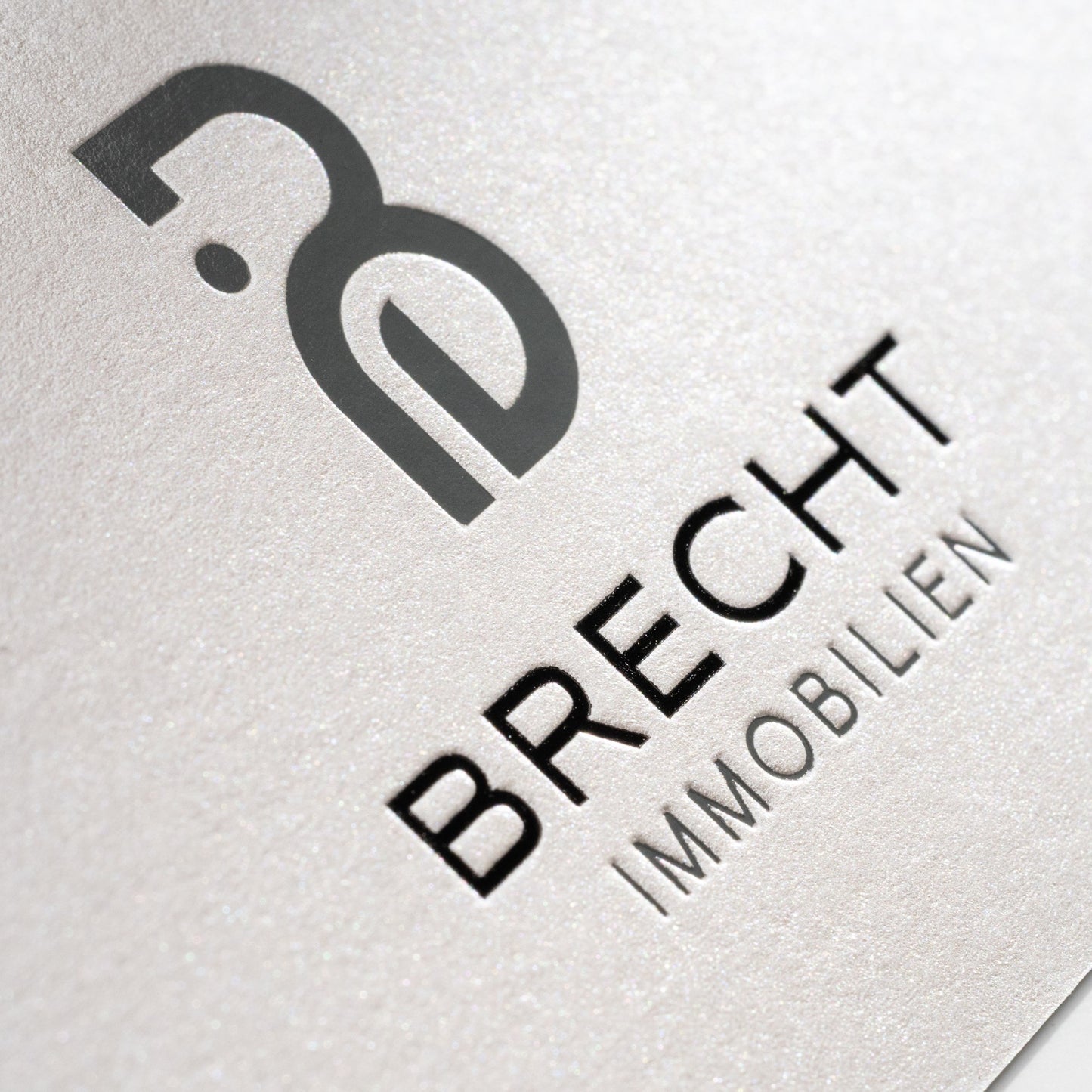 Gmund Upgrade mit Heißfolienprägung: Beispiel BRECHT IMMOBILIEN (A)