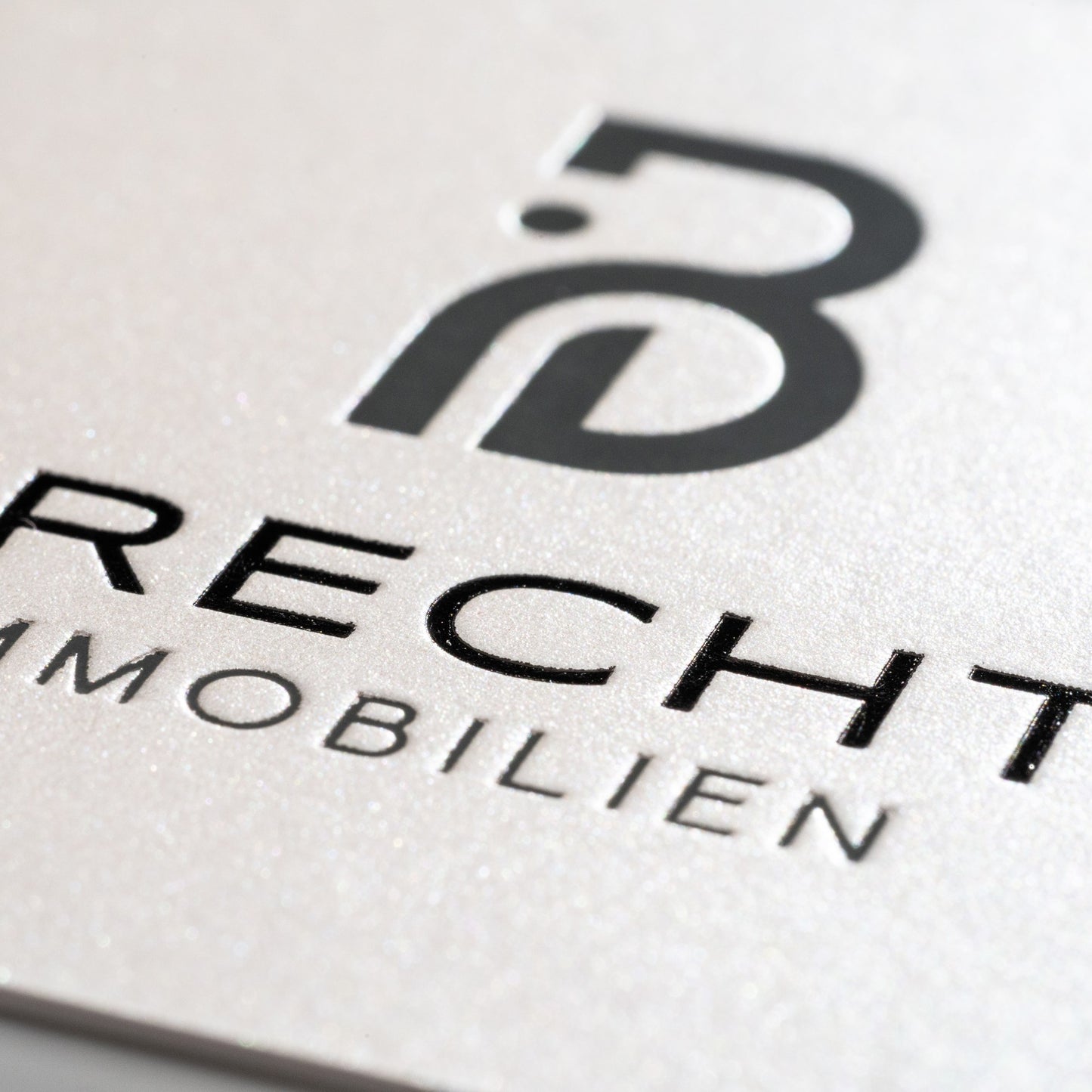 Gmund Upgrade mit Heißfolienprägung: Beispiel BRECHT IMMOBILIEN (A)