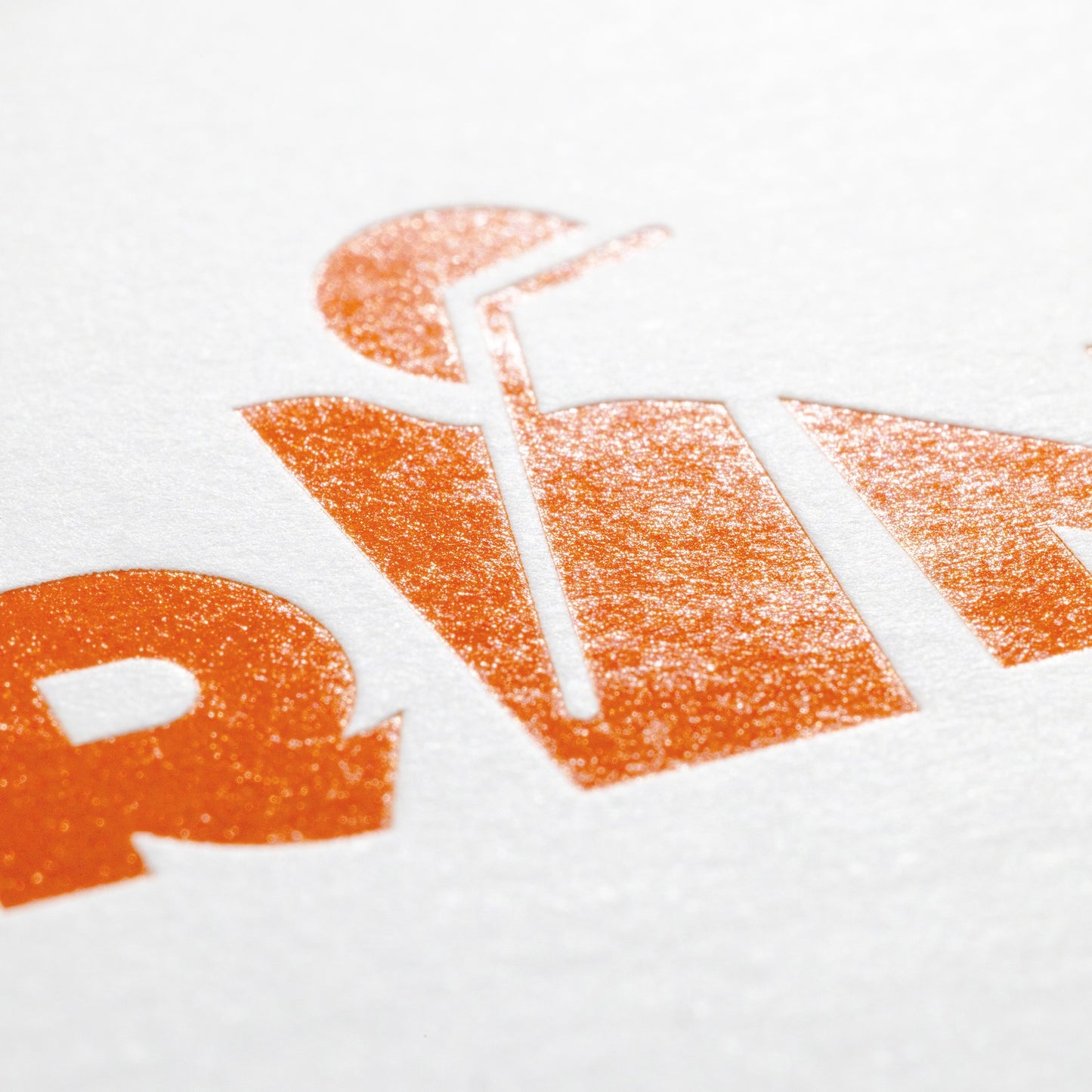 Visitenkarte mit Heißfolienprägung: Beispiel Drink orange