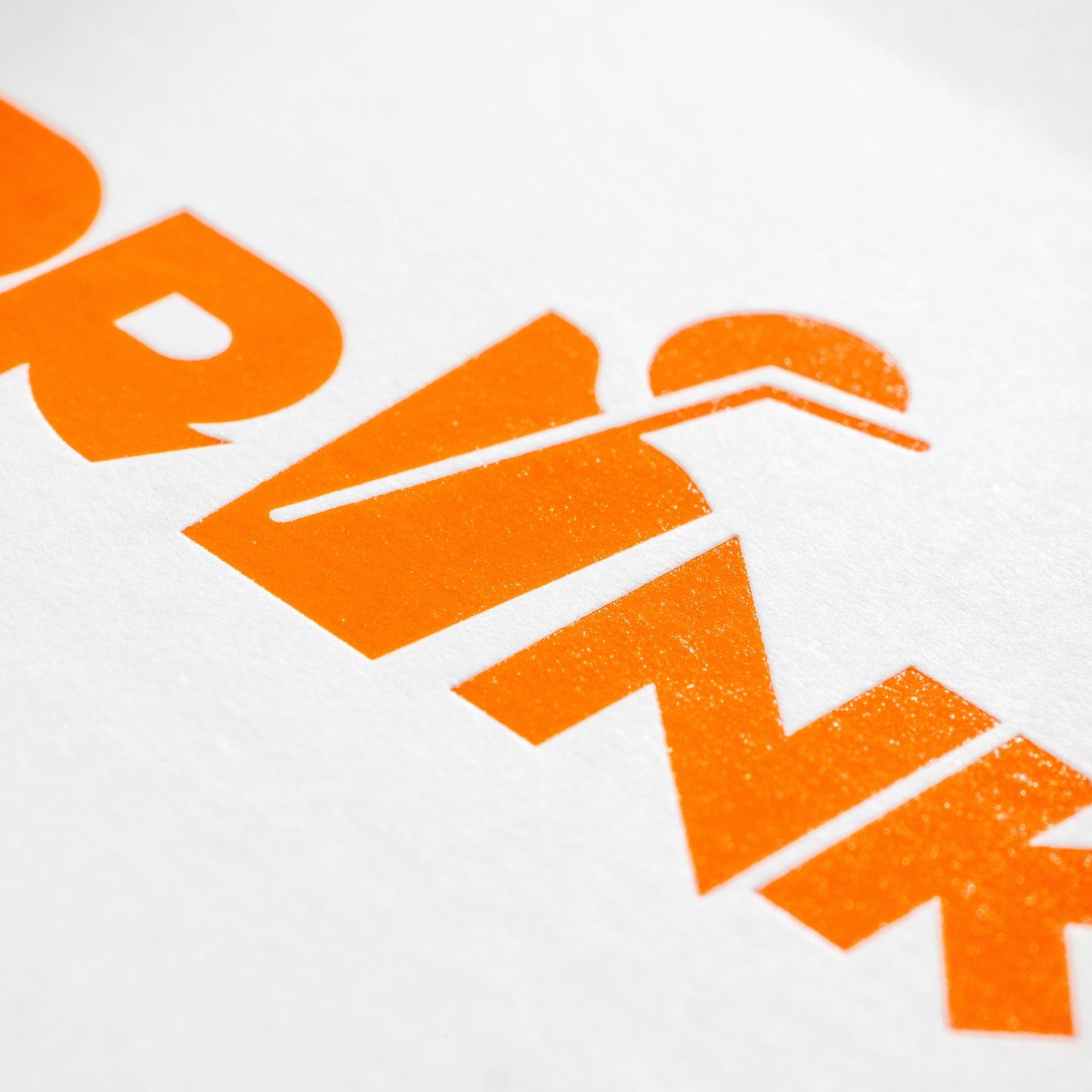 Visitenkarte mit Heißfolienprägung: Beispiel Drink orange