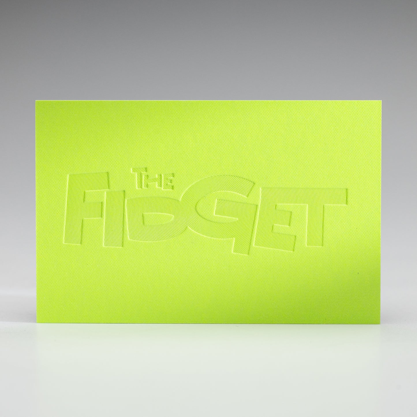 Visitenkarte auf Gmund Nuclear Acid mit geprägter Struktur: Beispiel THE FIDGET - 2