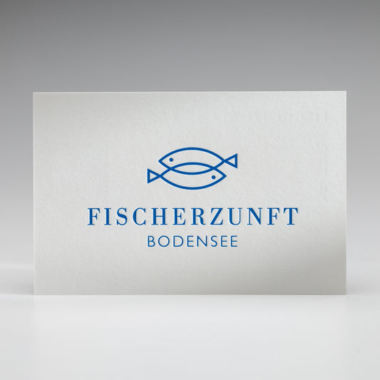 Colorplan Visitenkarte mit Heißfolienprägung: Beispiel FISCHERZUNFT