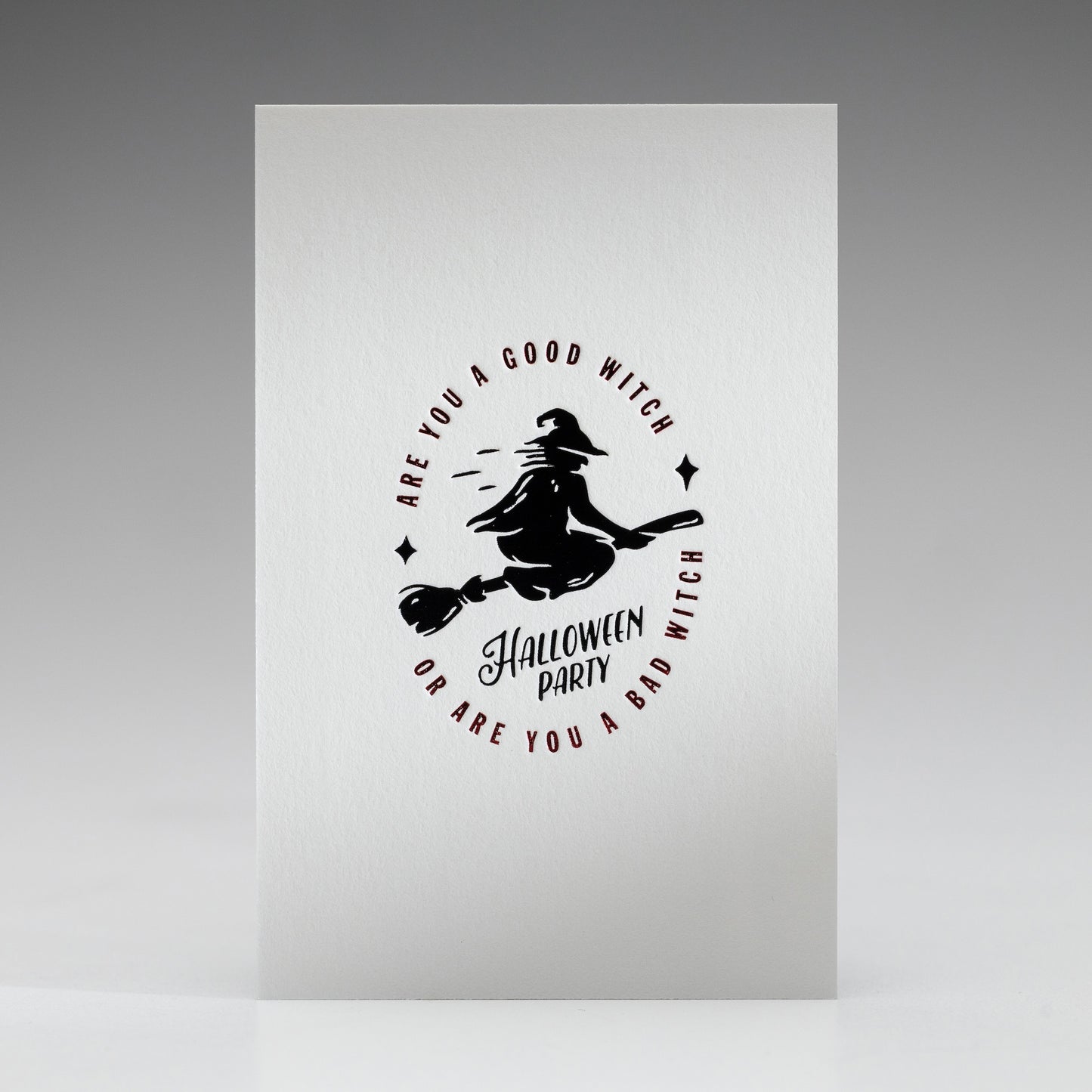 Metaper Visitenkarte mit Heißfolienprägung: Beispiel HALLOWEEN PARTY