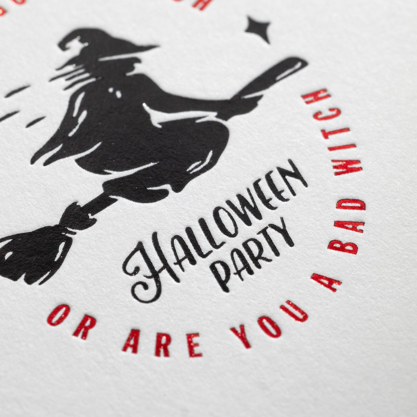 Metaper Visitenkarte mit Heißfolienprägung: Beispiel HALLOWEEN PARTY