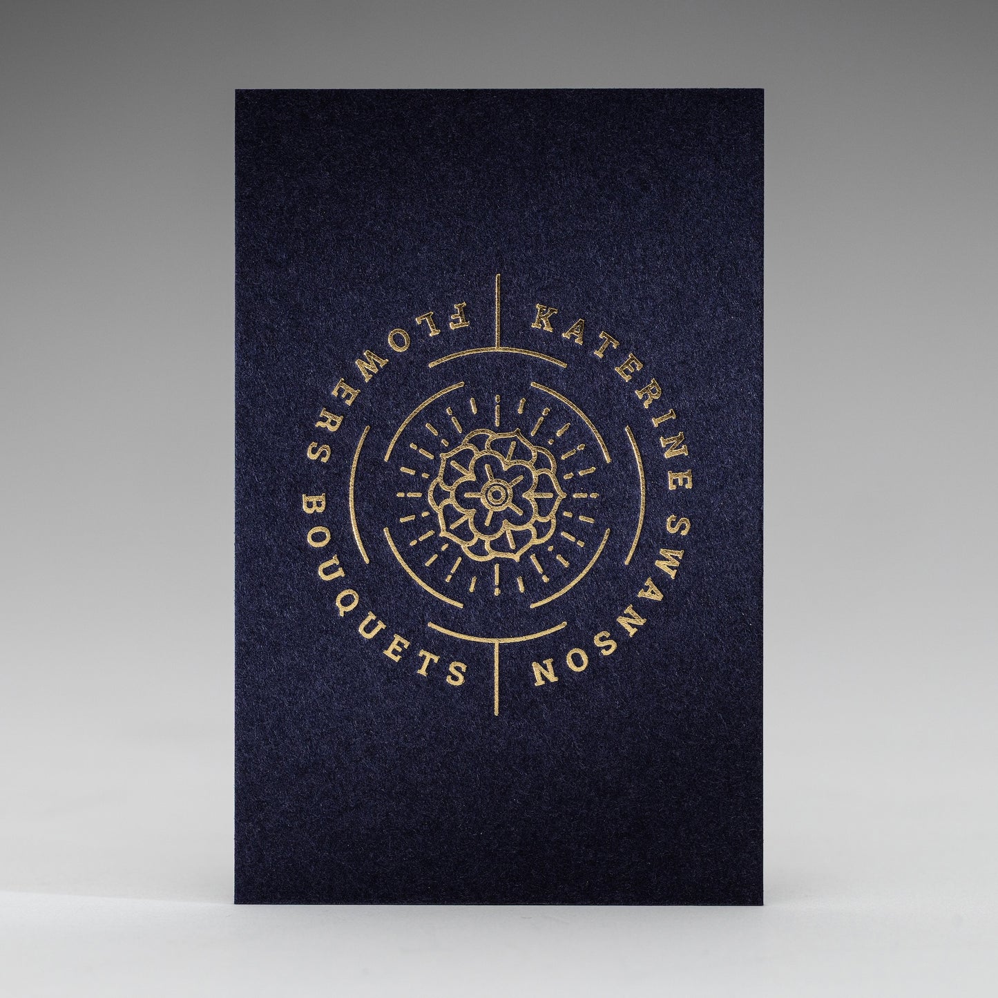 Gmund Cotton Visitenkarten mit Heißfolienprägung: Beispiel KATERINE SWANSON