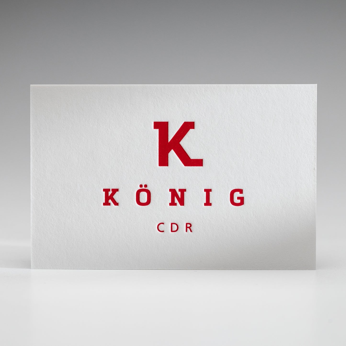 Gmund Cotton mit Heißfolienprägung: Beispiel KÖNIG CDR