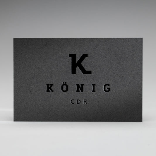 Colorplan Visitenkarte mit Heißfolienprägung: Beispiel KÖNIG CDR - 3