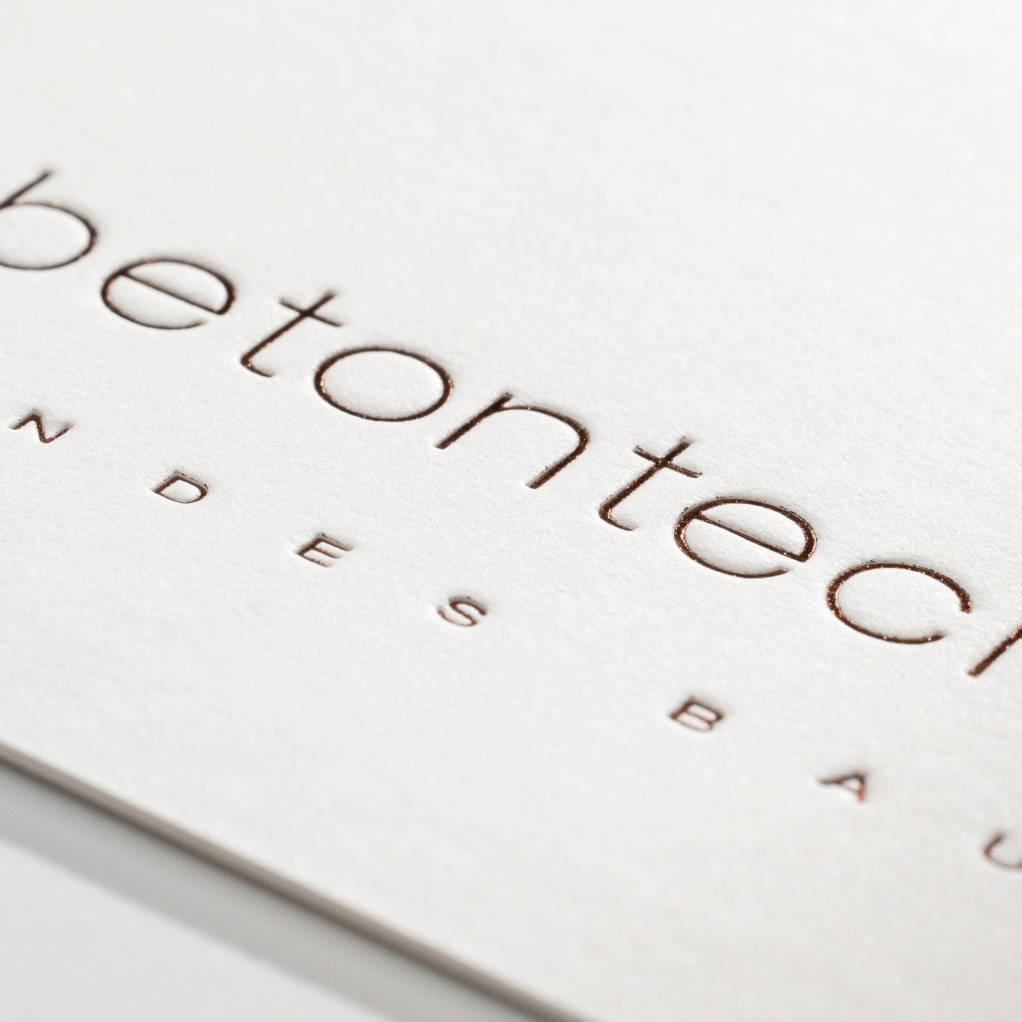 Metapaper Visitenkarten mit Heißfolienprägung: Beispiel KURZ BETONTECHNIK (A) ###