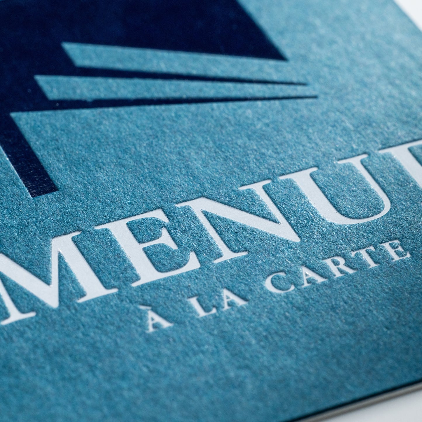 Gmund Colors Visitenkarte kaschiert: Beispiel MENUE À LA CARTE