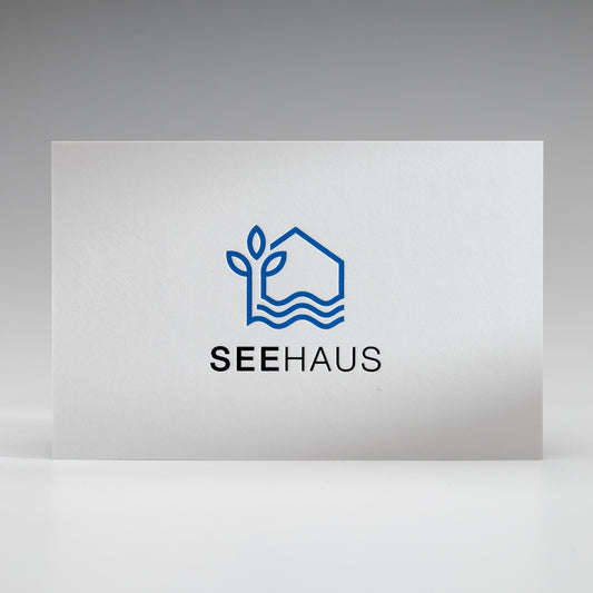 Visitenkarten mit Heißfolienprägung: Beispiel SEEHAUS