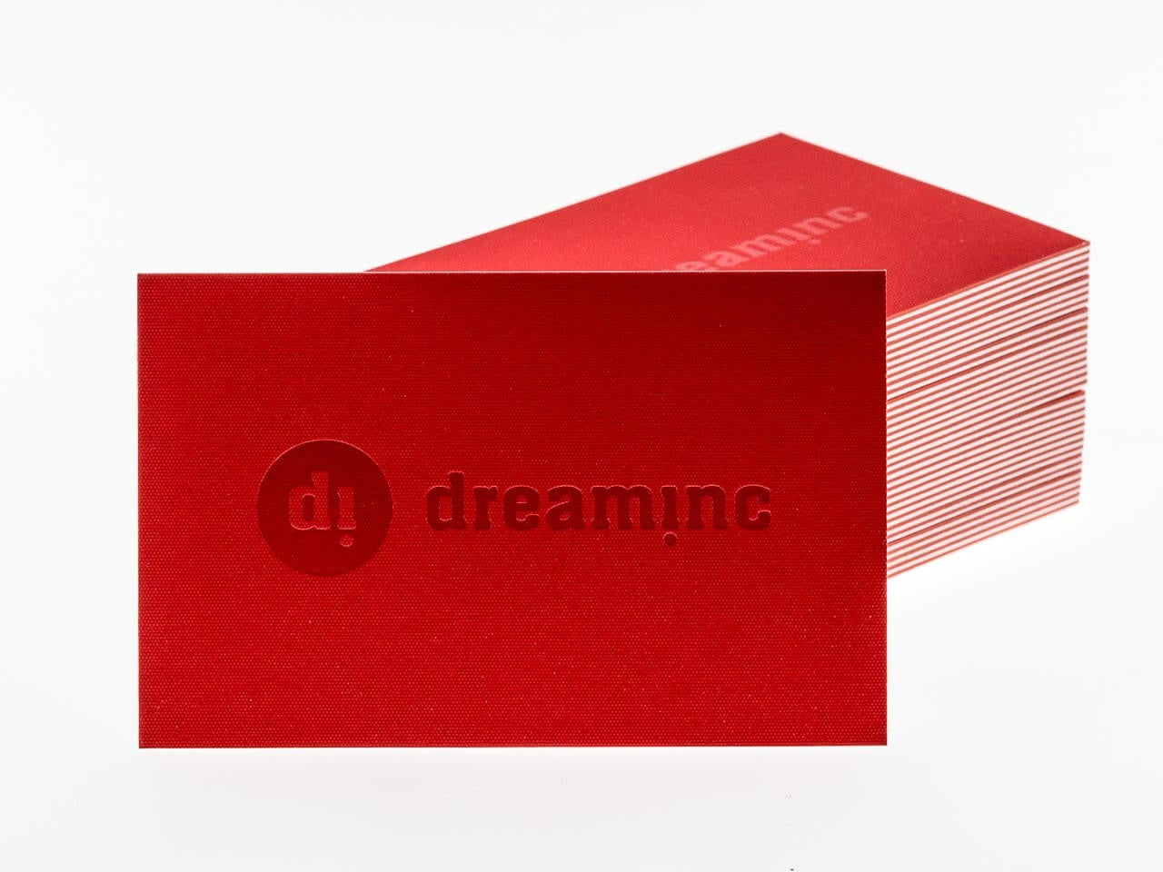 Visitenkarte auf GMUND Action Karton - geprägt und kaschiert.